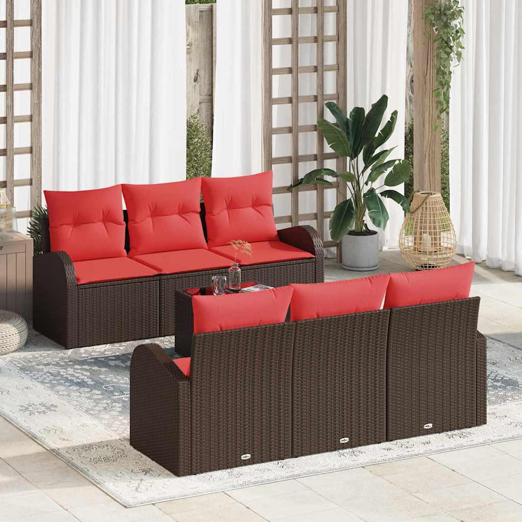Conjunto de sofá de jardín Marrón 55 x 55 x 37 cm