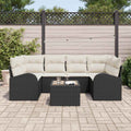 Conjunto de sofá de jardín Negro 55 x 55 x 37 cm