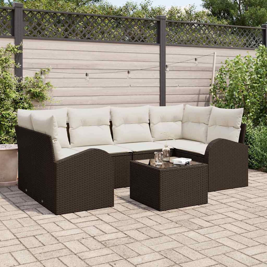 Conjunto de sofá de jardín Marrón 55 x 55 x 37 cm