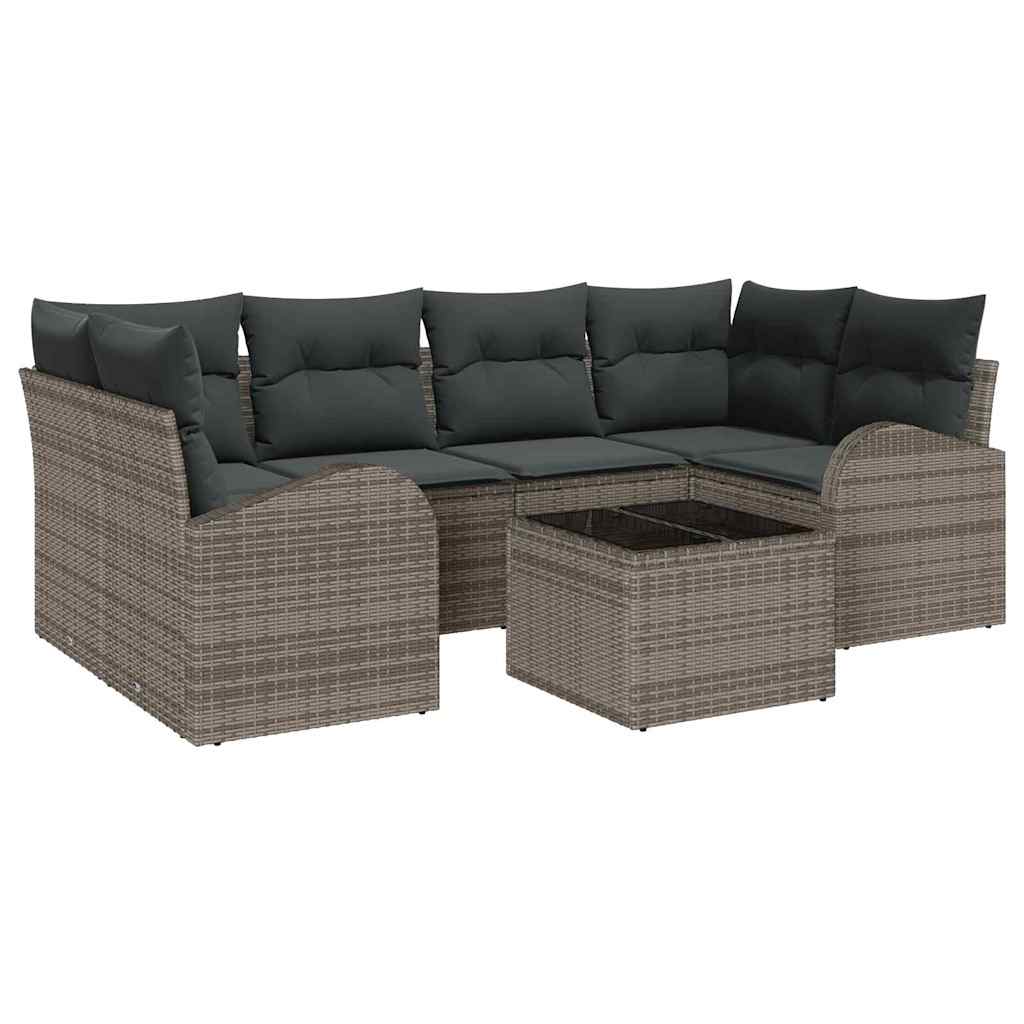 Conjunto de sofá de jardín Gris 55 x 55 x 37 cm ratán sintético