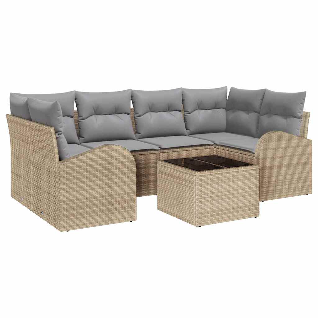 Conjunto de sofá de jardín Beige 55 x 55 x 37 cm