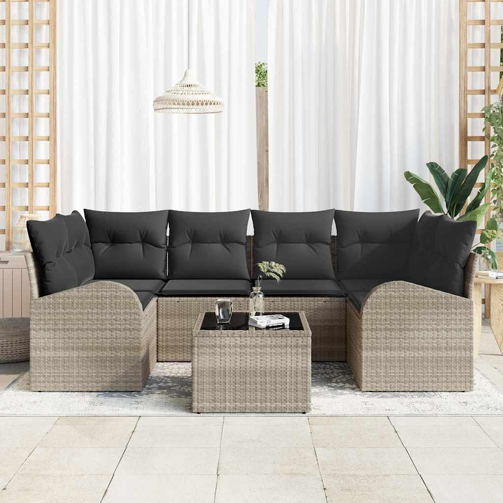 Conjunto de sofá de jardín Gris claro 55 x 55 x 37 cm