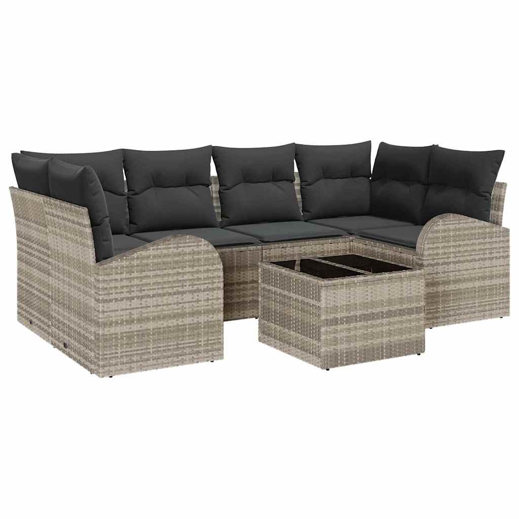 Conjunto de sofá de jardín Gris claro 55 x 55 x 37 cm