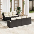 Conjunto de sofá de jardín Negro 55 x 55 x 37 cm
