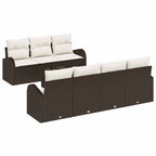 Conjunto de sofá de jardín Marrón 55 x 55 x 37 cm