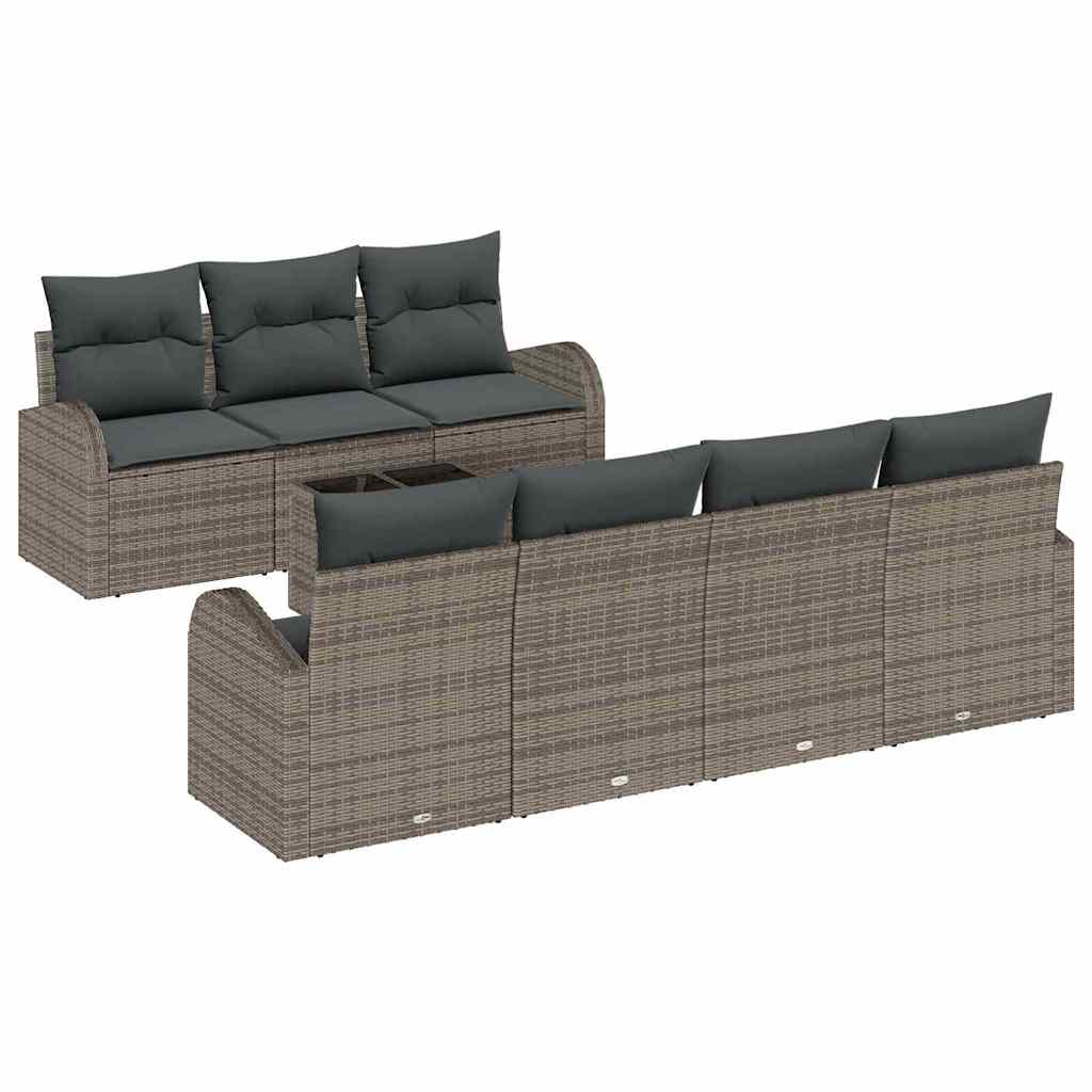 Conjunto de sofá de jardín Gris 55 x 55 x 37 cm ratán sintético
