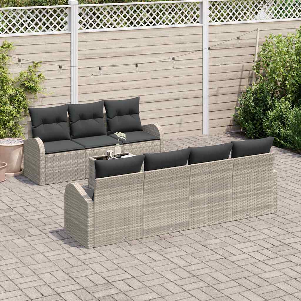 Conjunto de sofá de jardín Gris Claro 55 x 55 x 37 cm