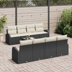 Conjunto de sofá de jardín Negro 55 x 55 x 37 cm