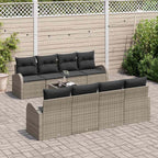 Conjunto de sofá de jardín Gris 55 x 55 x 37 cm ratán sintético