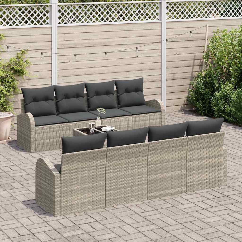 Conjunto de sofá de jardín Gris Claro 55 x 55 x 37 cm
