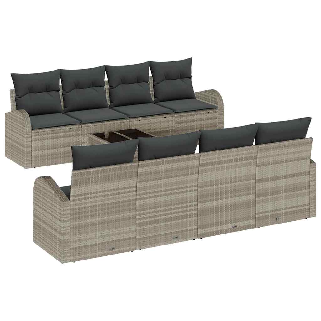 Conjunto de sofá de jardín Gris Claro 55 x 55 x 37 cm