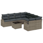 Conjunto de sofá de jardín Gris 55 x 55 x 37 cm ratán sintético