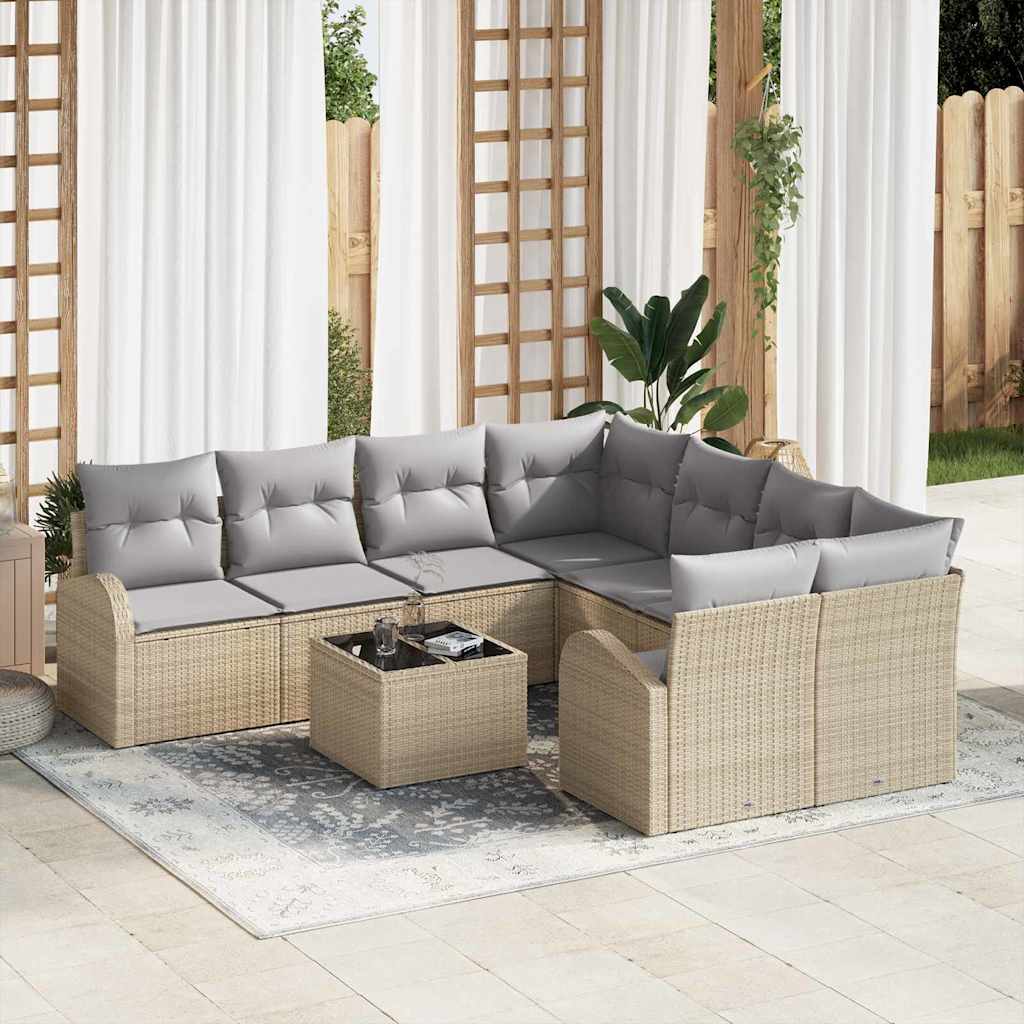Conjunto de sofá de jardín Beige 55 x 55 x 37 cm