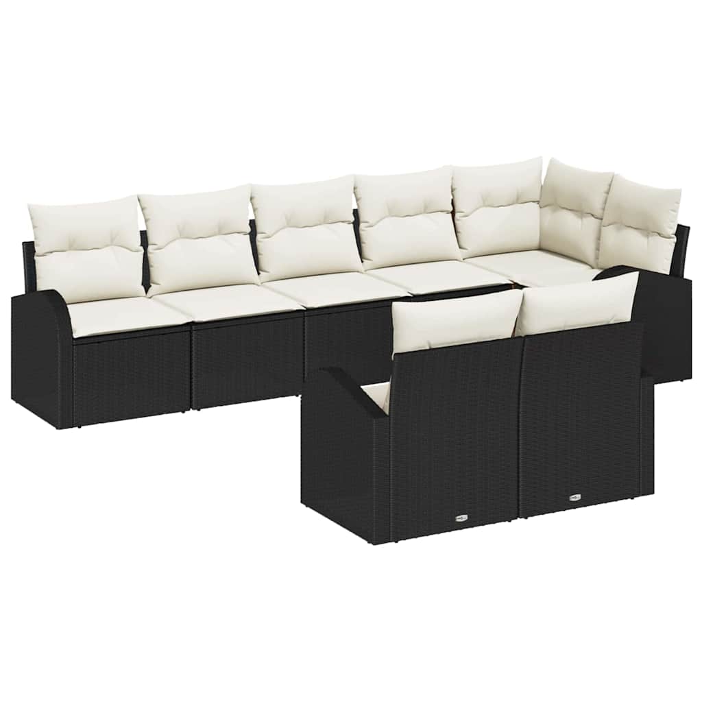 Conjunto de sofá de jardín 8 pcs ratán sintético