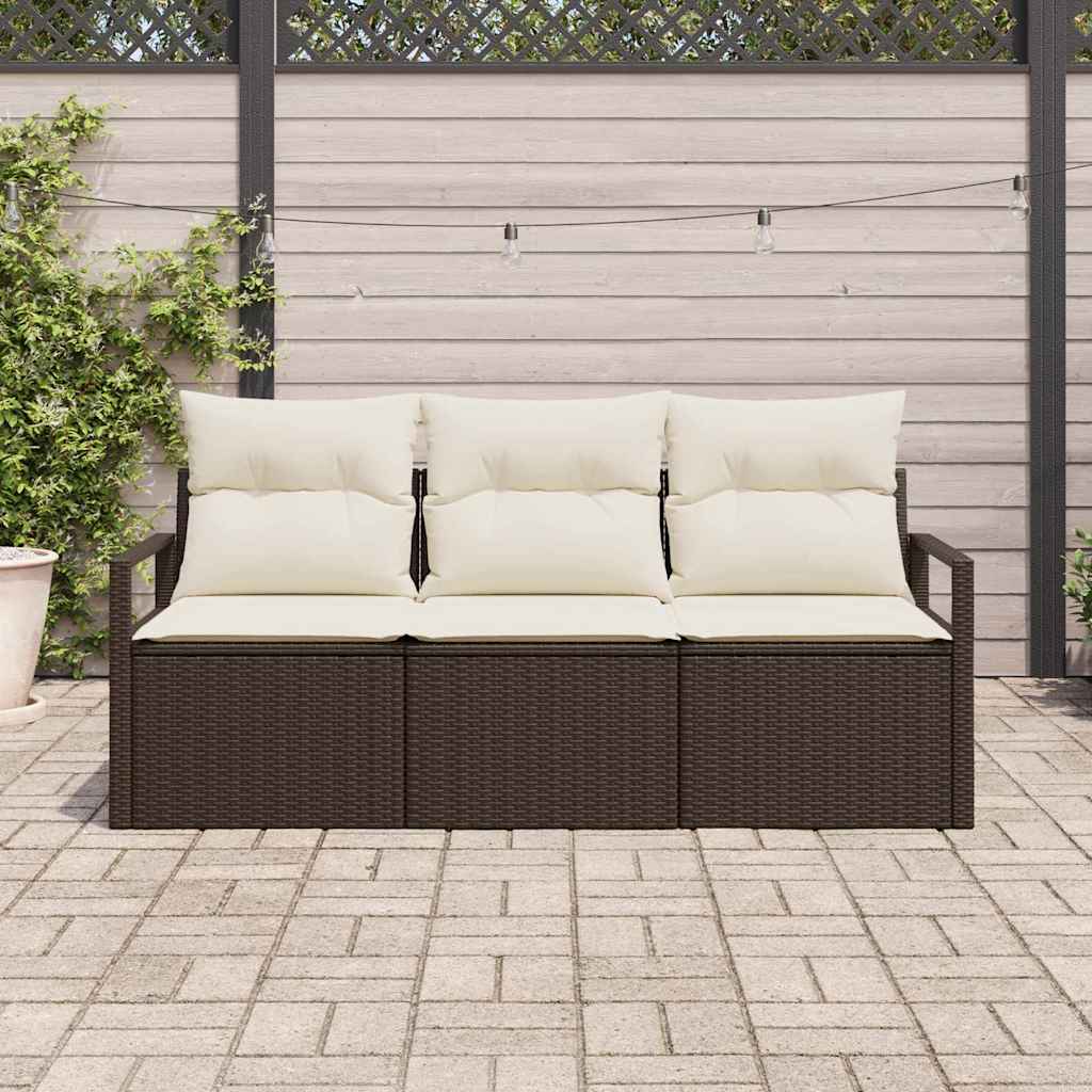 Conjunto de sofá de jardín 7 pcs Beige Poliratán