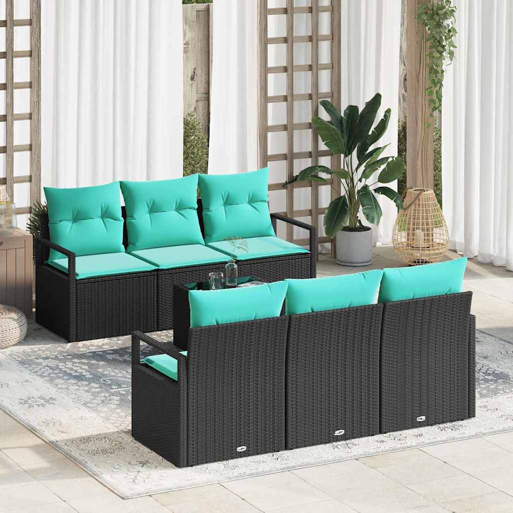 Conjunto de sofá de jardín con cojín 10 pcs gris y azul marino