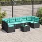 Garden Sofa Set with Cushions 8 pcs Beige Poly Rattan