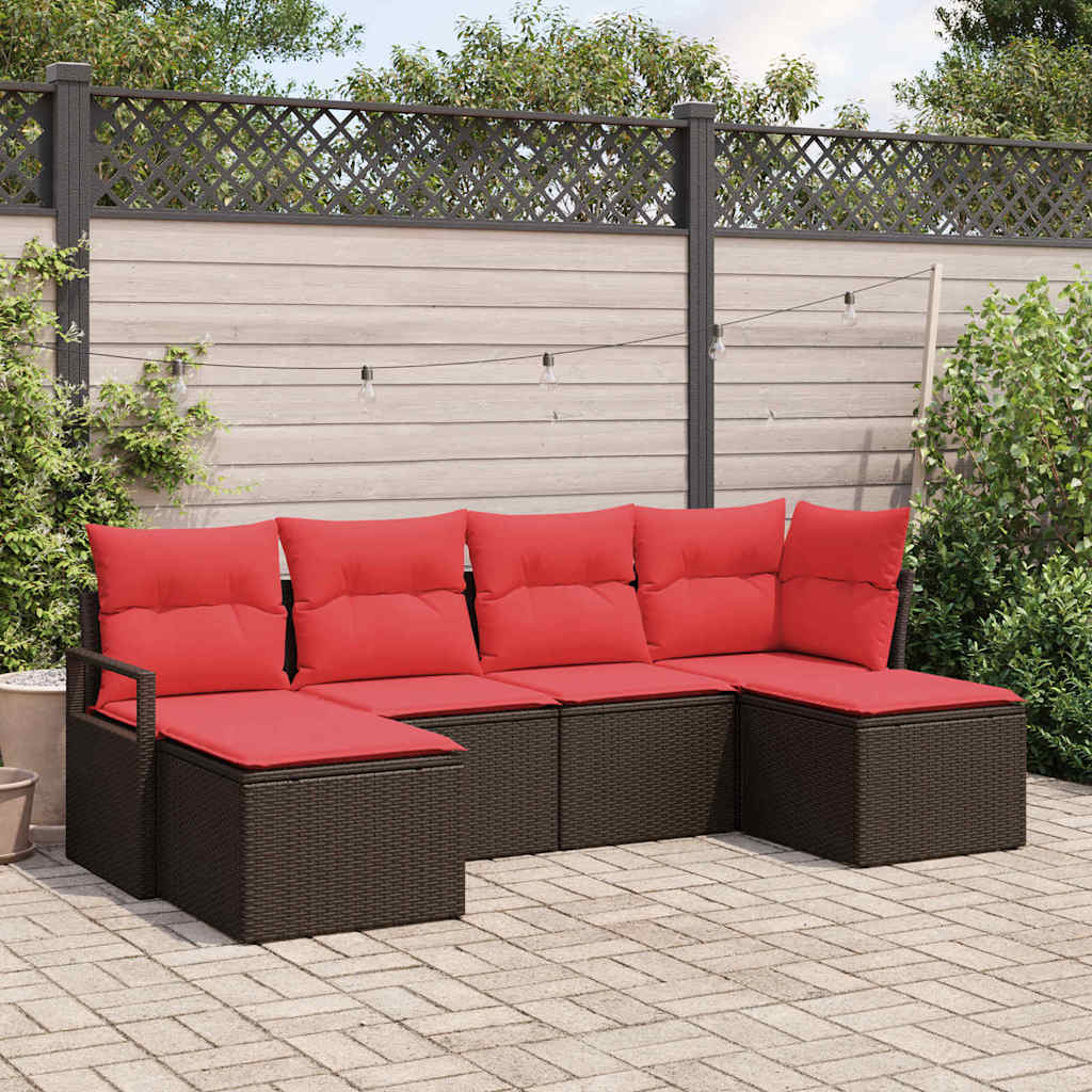 Conjunto de sofás de jardín 4 pcs Negro Metal