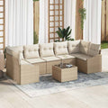 Juego de Sofá Beige y Crema 55 x 55 x 37 cm ratán sintético