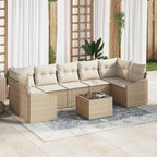 Juego de Sofá Beige y Crema 55 x 55 x 37 cm ratán sintético
