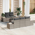 Conjunto de sofá de jardín con cojín 6 pcs Gris ratán sintético