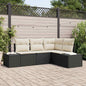 Conjunto de sofá de jardín 4 pcs Beige ratán sintético