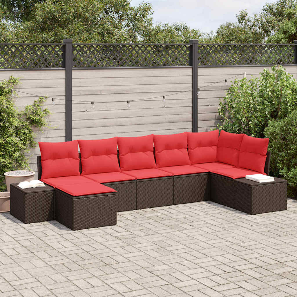 Conjunto de sofá de jardín 10 pcs Beige ratán sintético