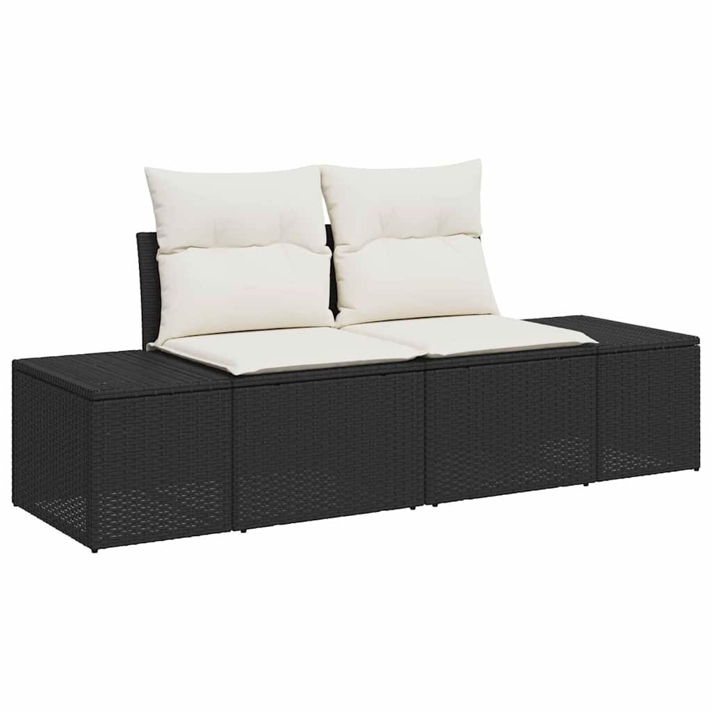 Conjunto de sofá de jardín con cojín 8 pcs ratán sintético