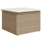 Conjunto de sofá de jardín 8 pcs Beige ratán sintético