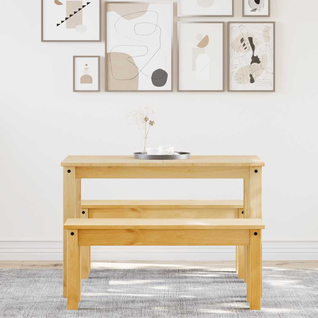 Juego de comedor PANAMA 3 pzas madera maciza de pino