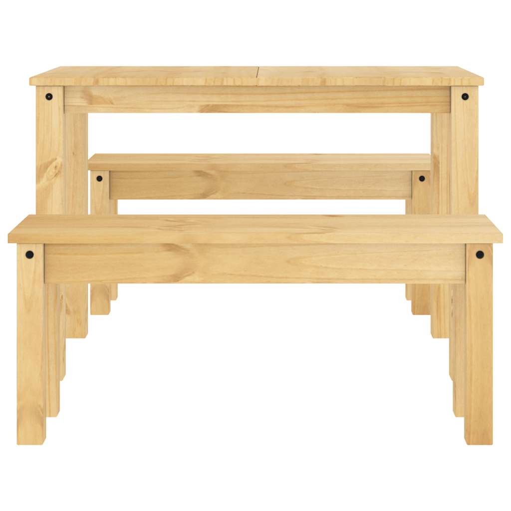 Juego de comedor PANAMA 3 pzas madera maciza de pino
