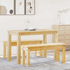 Juego de comedor PANAMA 3 pzas madera maciza de pino
