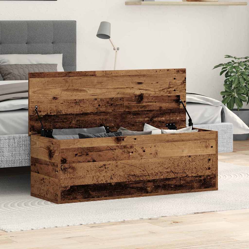 Caja de Almacenamiento Madera envejecida 100 x 42 x 46 cm