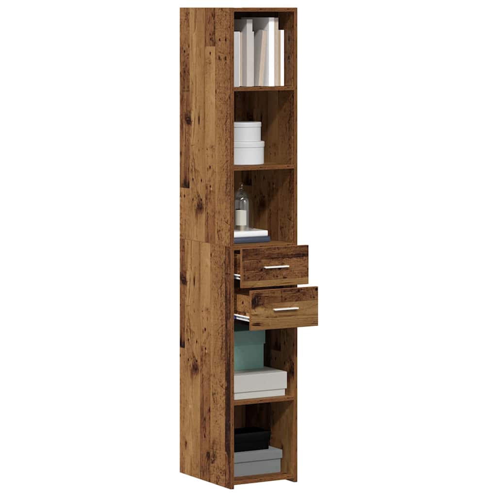 Estantería con cajón Madera vieja 30 x 42.4 x 185.2 cm