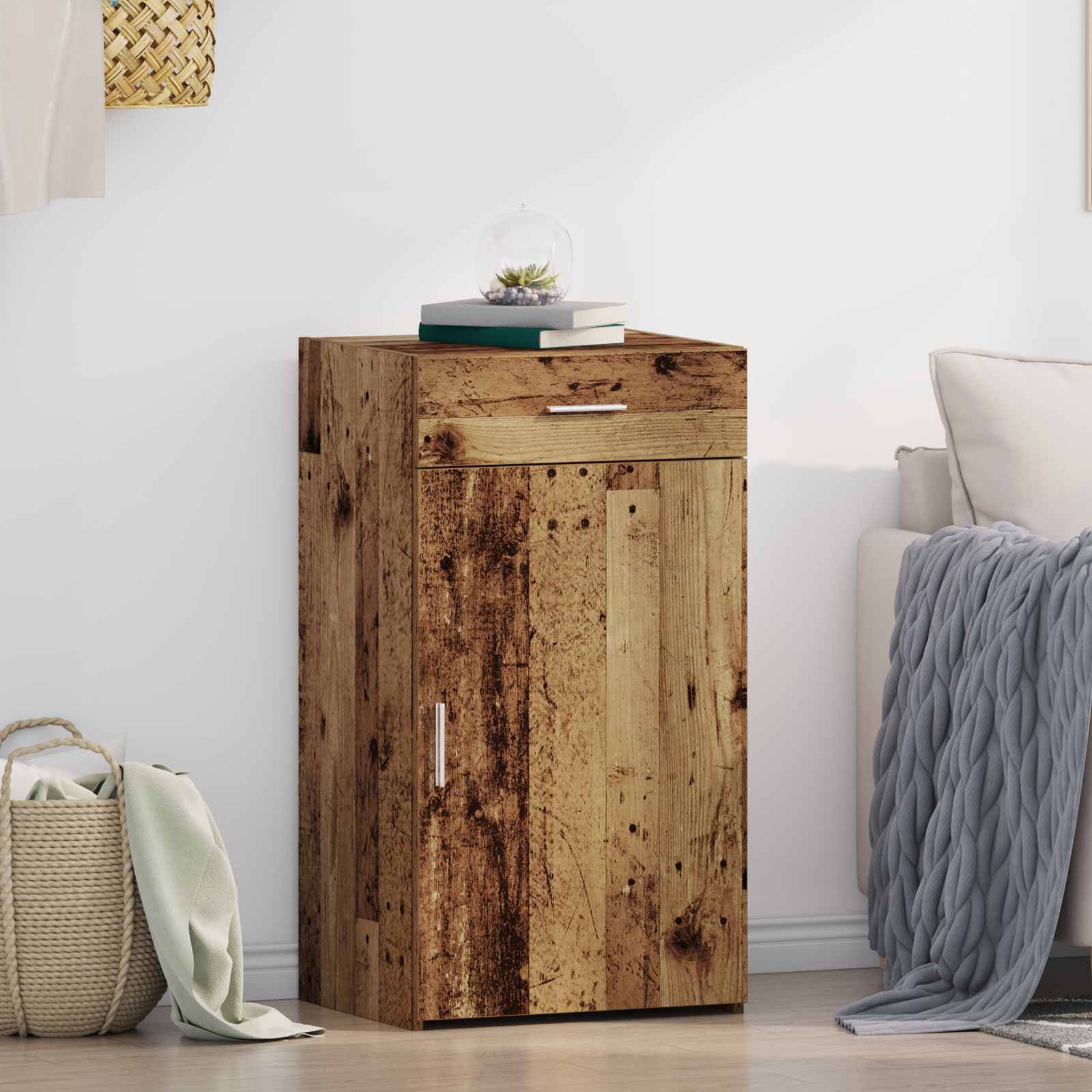 Aparador con cajón Madera vieja 50 x 42,5 x 93 cm
