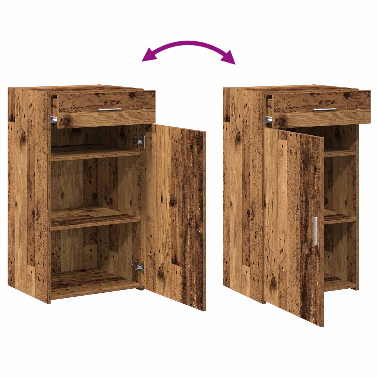 Aparador con cajón Madera vieja 50 x 42,5 x 93 cm