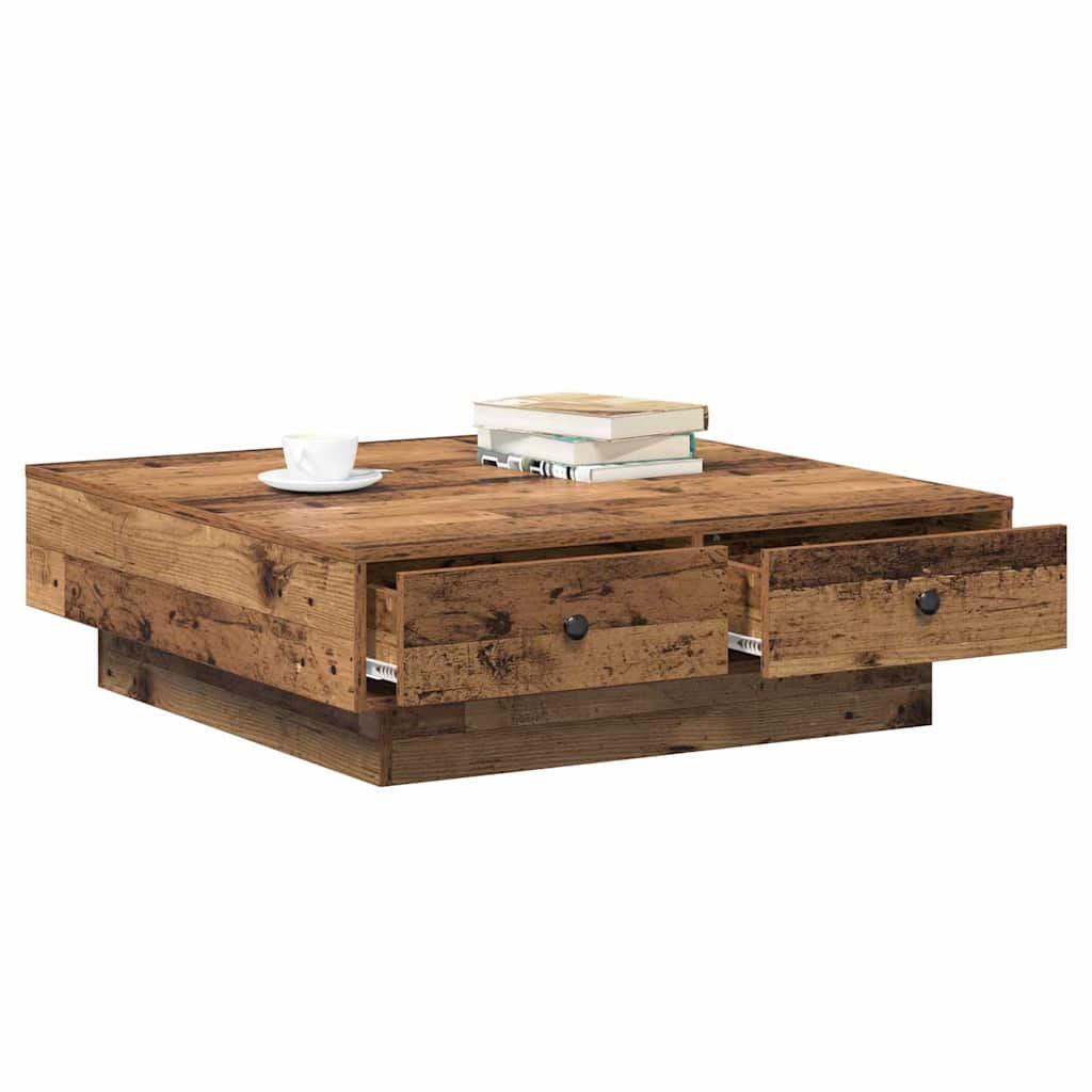 Mesa de Café Madera vieja 90 x 90 x 28 cm Madera de ingeniería