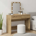 Mesa Tocador con cajón Roble artesanal 100 x 40 x 130 cm