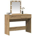 Mesa Tocador con cajón Roble artesanal 100 x 40 x 130 cm