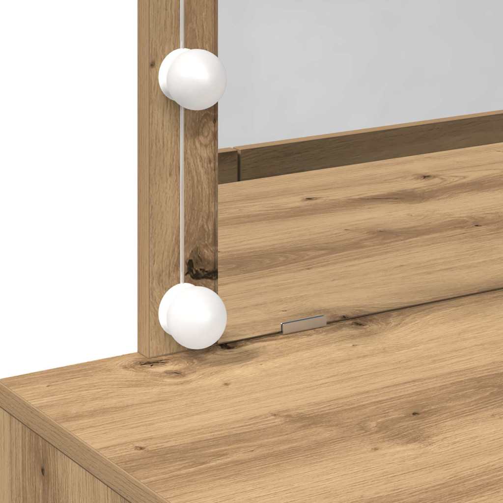 Mesa Tocador con cajón Roble artesanal 100 x 40 x 120 cm