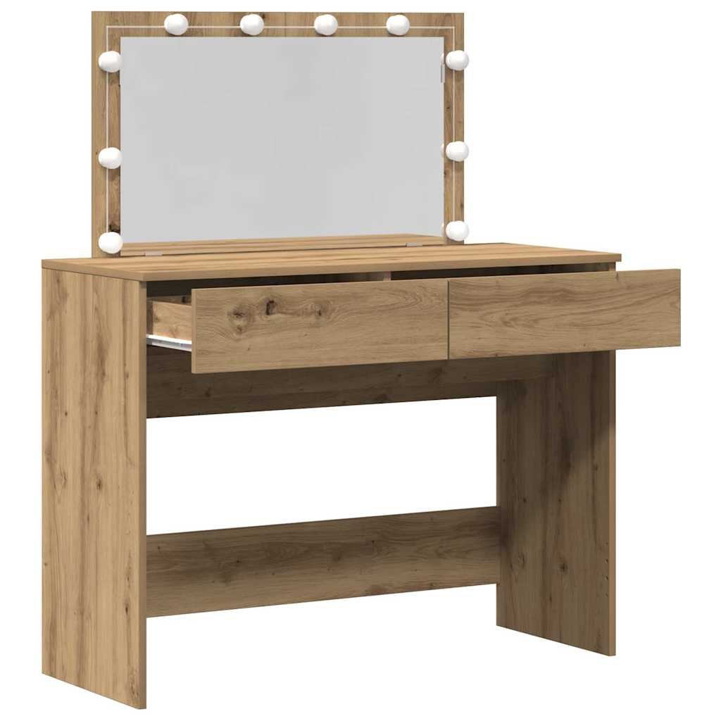 Mesa Tocador con cajón Roble artesanal 100 x 40 x 120 cm