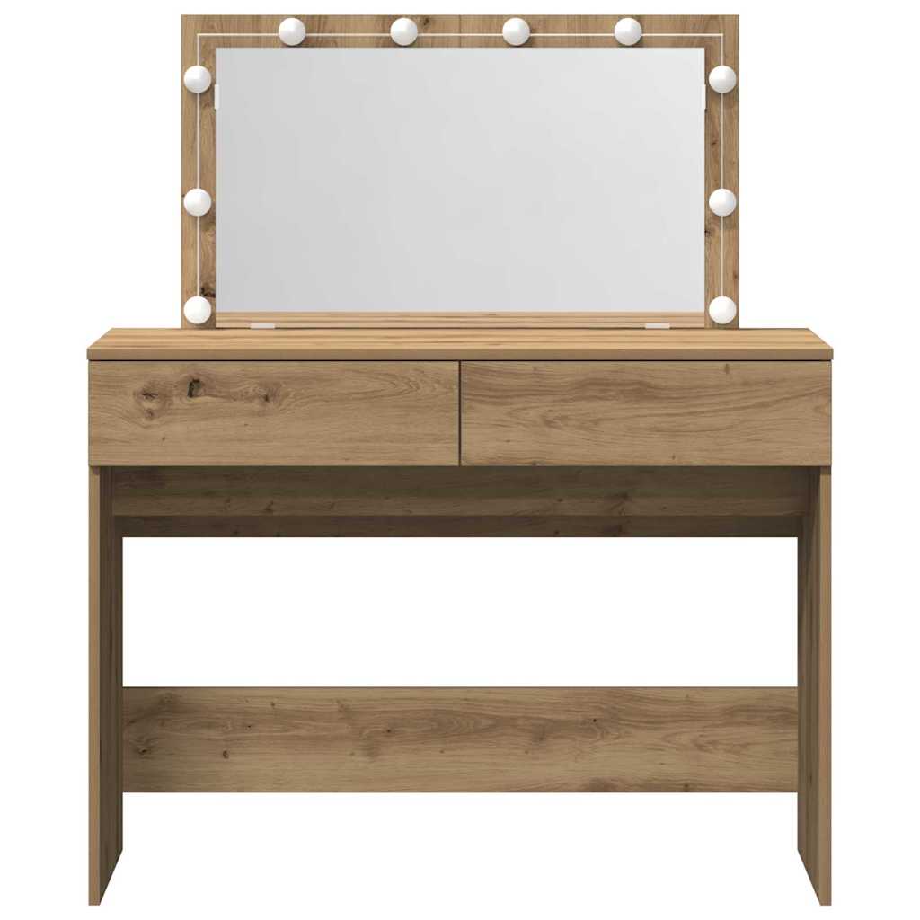 Mesa Tocador con cajón Roble artesanal 100 x 40 x 120 cm