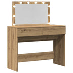 Mesa Tocador con cajón Roble artesanal 100 x 40 x 120 cm