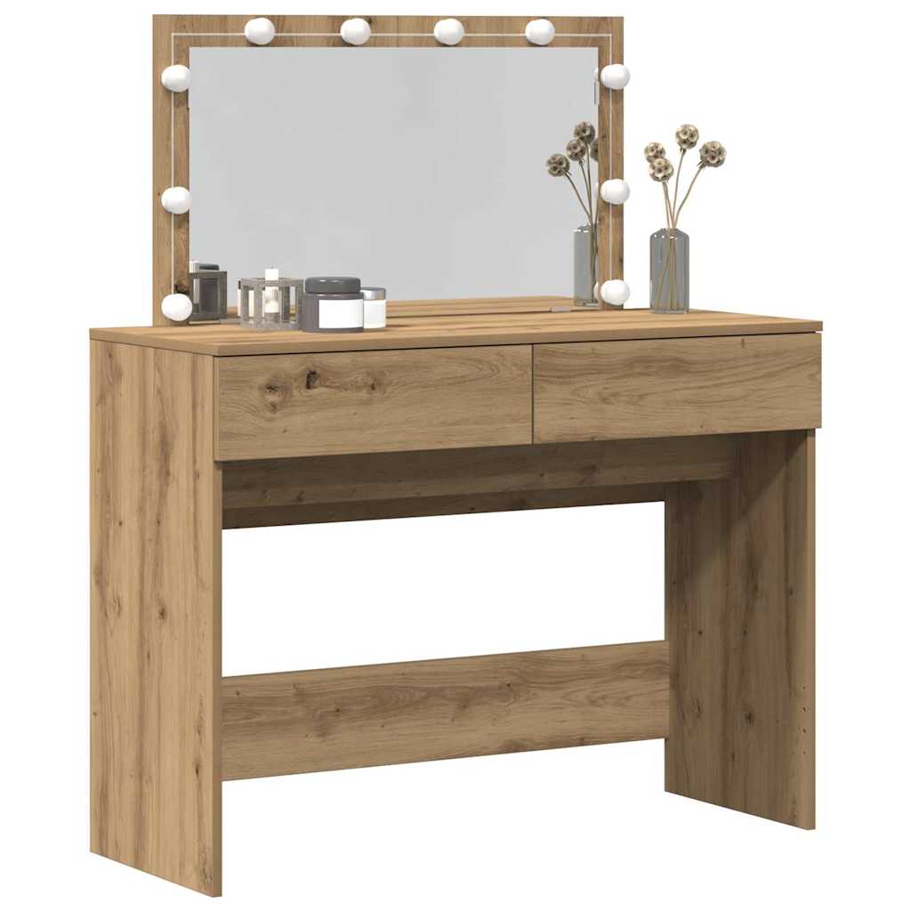 Mesa Tocador con cajón Roble artesanal 100 x 40 x 120 cm
