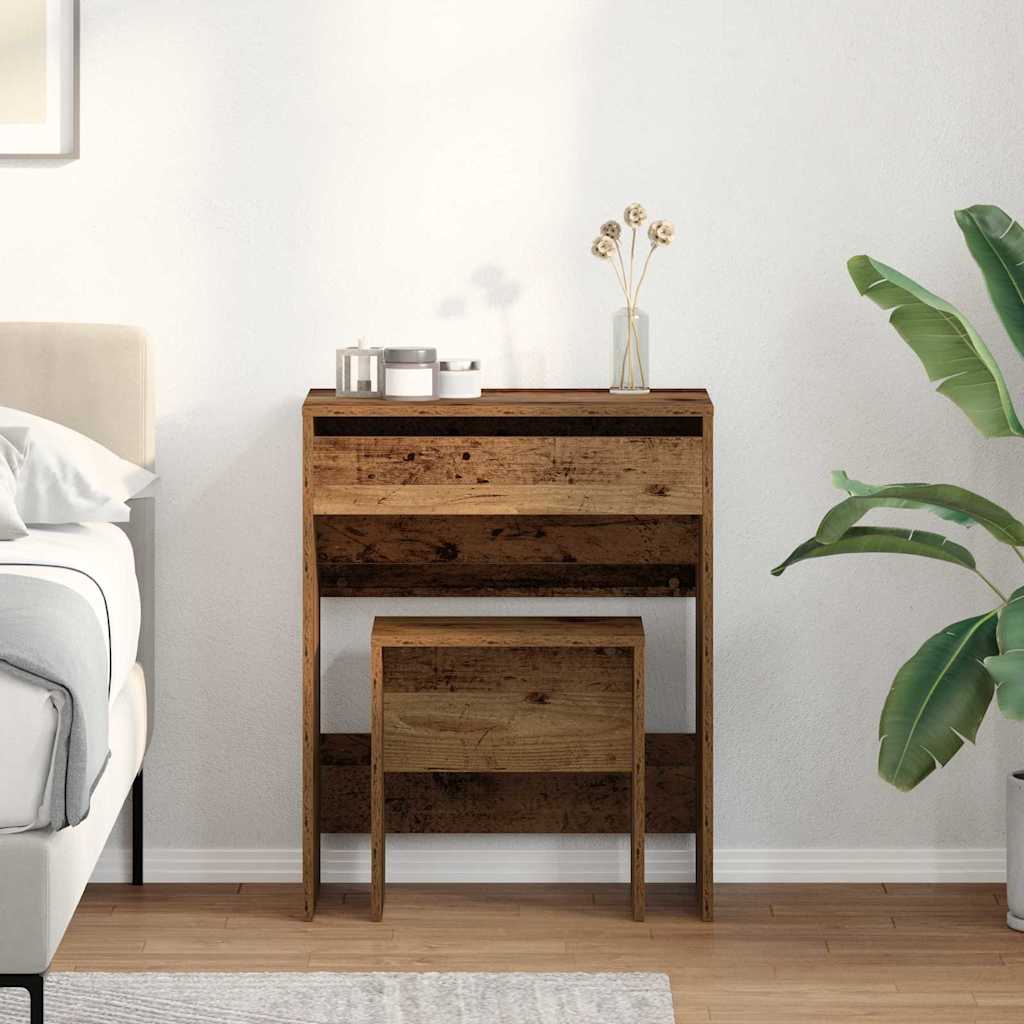 Mesa de Tocador con cajón Madera Vieja 60 x 40 x 75 cm