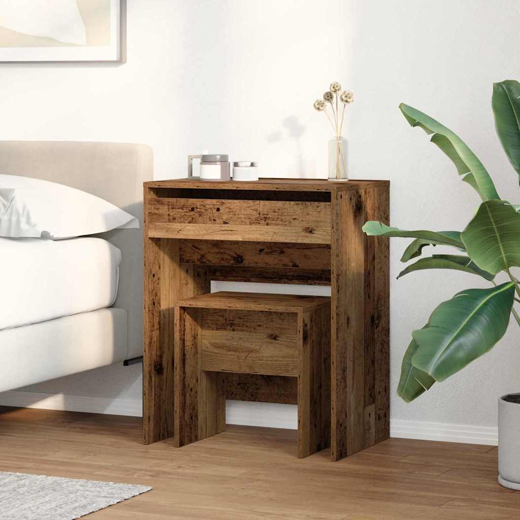 Mesa de Tocador con cajón Madera Vieja 60 x 40 x 75 cm