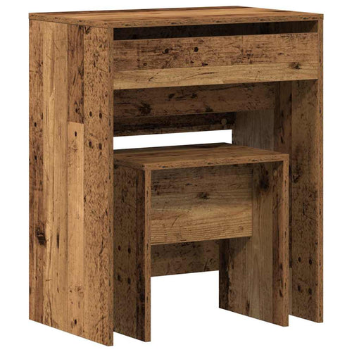 Dressing Table with Drawer Old Wood 60 x 40 x 75 cm