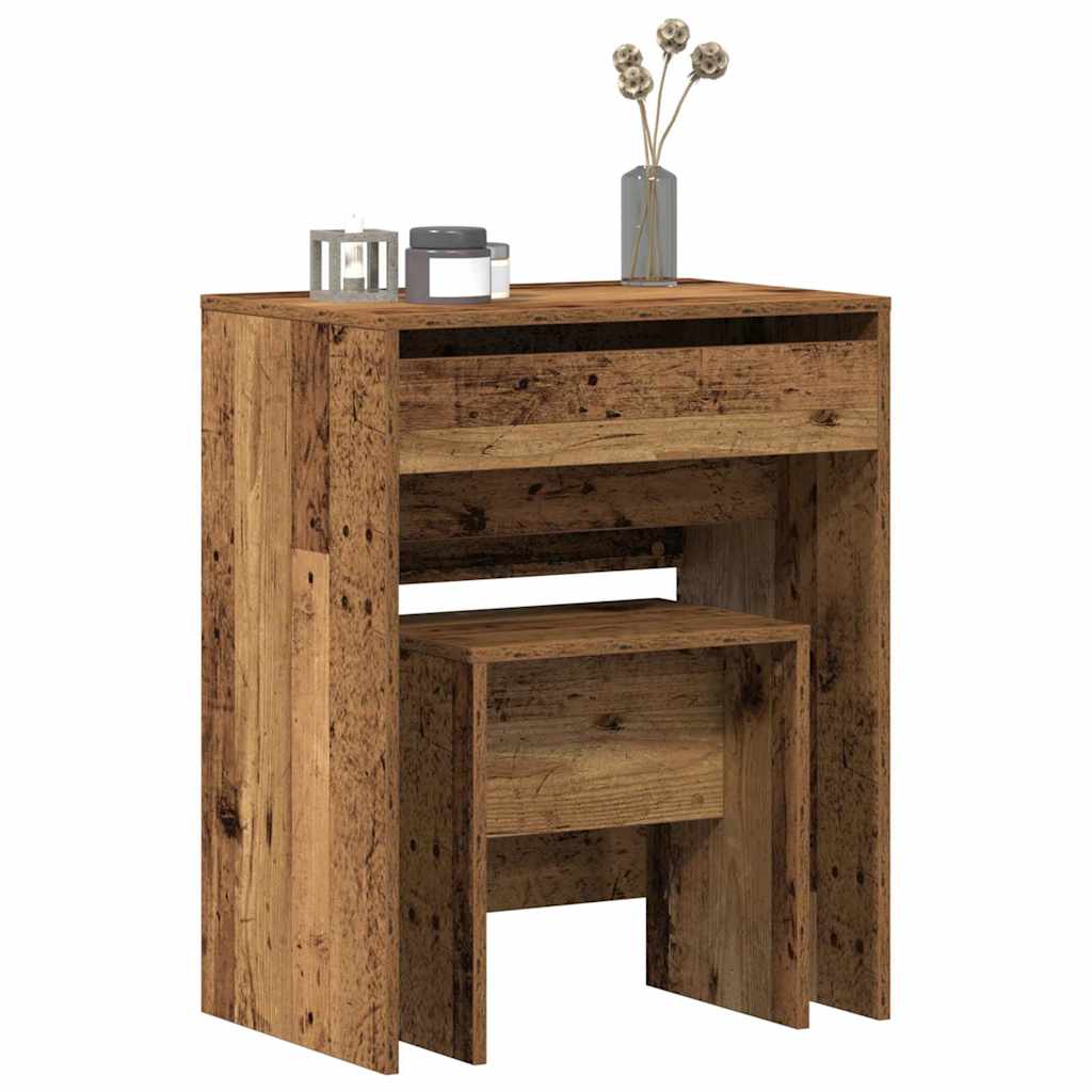 Mesa de Tocador con cajón Madera Vieja 60 x 40 x 75 cm