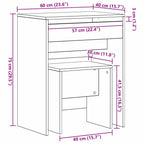 Mesa de Tocador con cajón Madera Vieja 60 x 40 x 75 cm