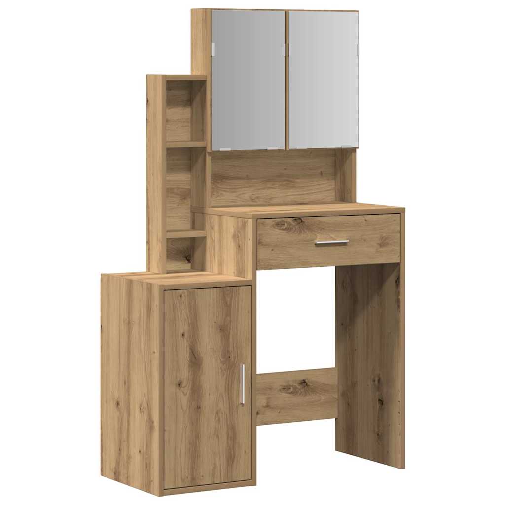 Mesa Tocador con cajón Roble artesanal 80 x 35 x 132 cm